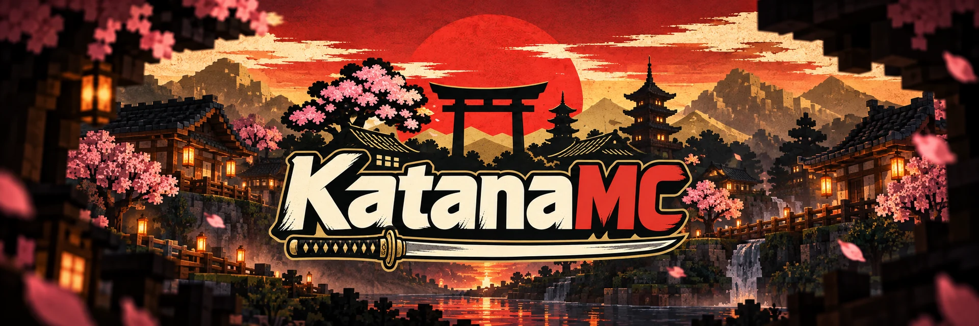 Paisaje y logo de KatanaMC